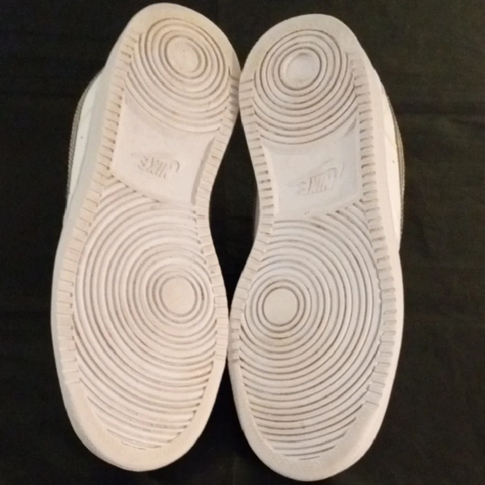 Women's Nike  Silver and White Athletic Court Vision  Shoes Low-Top Design - Picture 9 of 13